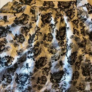 Silver & Black Floral Skirt